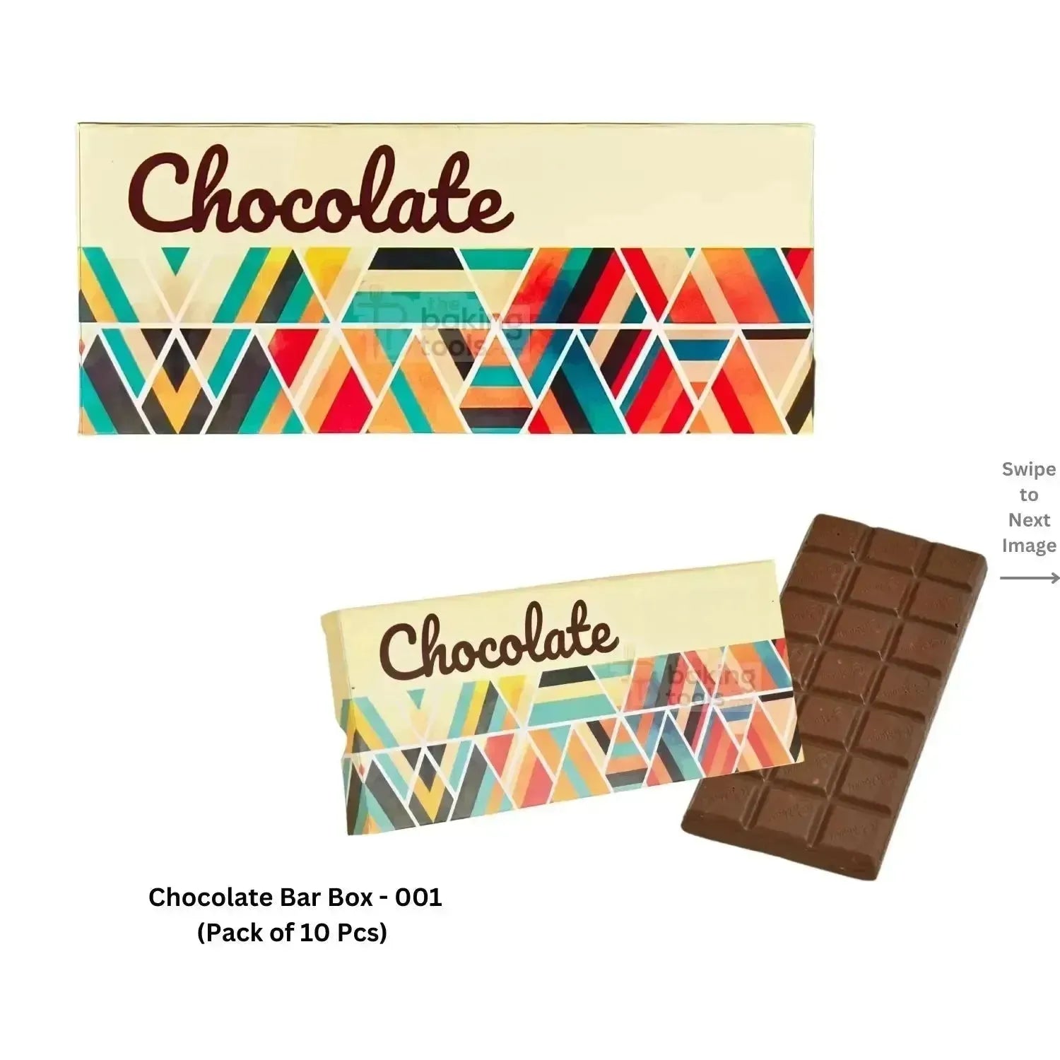 Chocolate Bar Box - 001 (Pack of 10 Pcs) - (1635 B) - thebakingtools.com